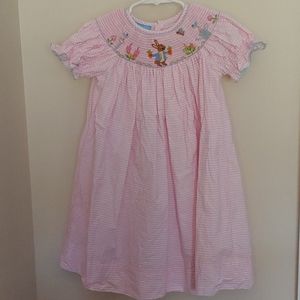 Anavini Hand Smocked Peter Rabbit Dress